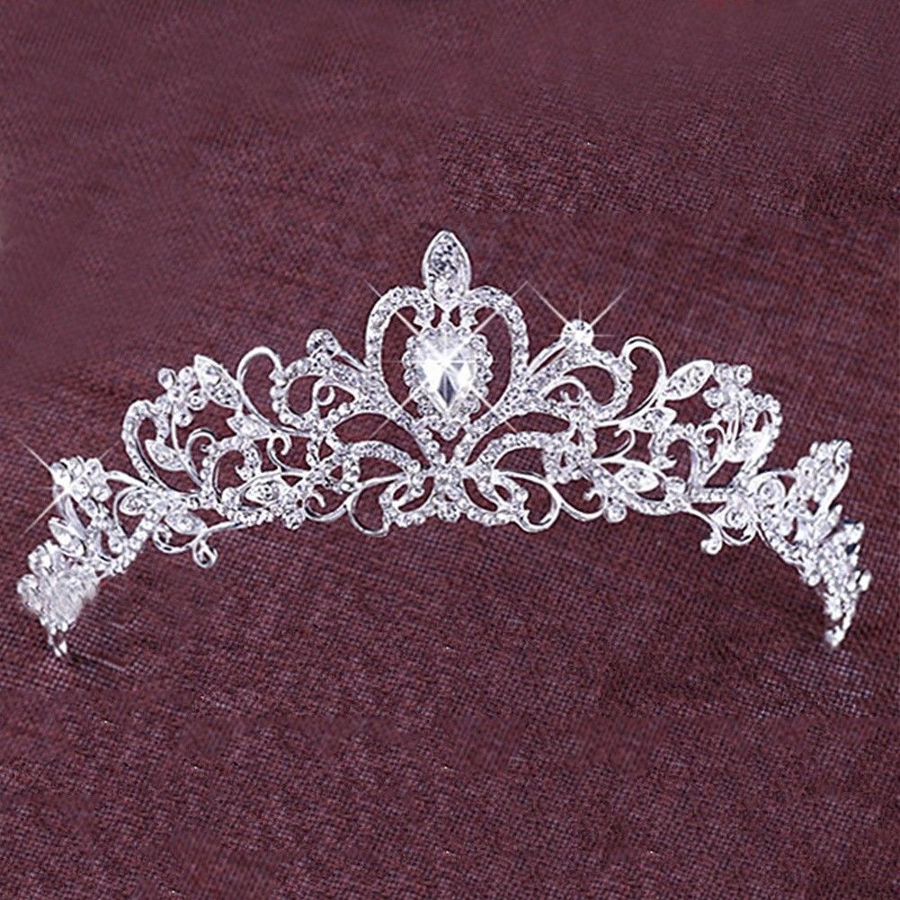 Vương miện đính đá pha lê thời trang dành cho cô dâu