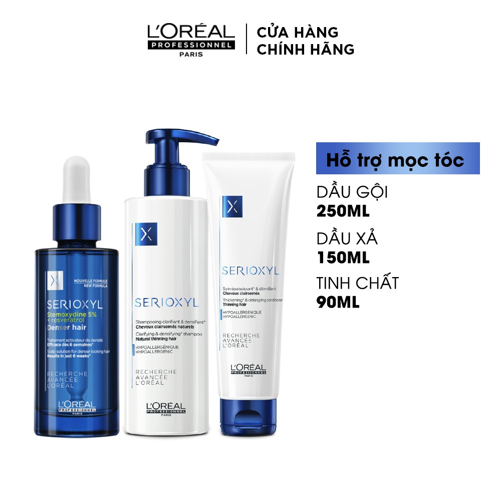 [Mã COSPPD05 giảm 10% đơn 400K] Combo 3 bước kích thích mọc 1000 sợi tóc chỉ trong 6 tuần L'Oréal Professionnel