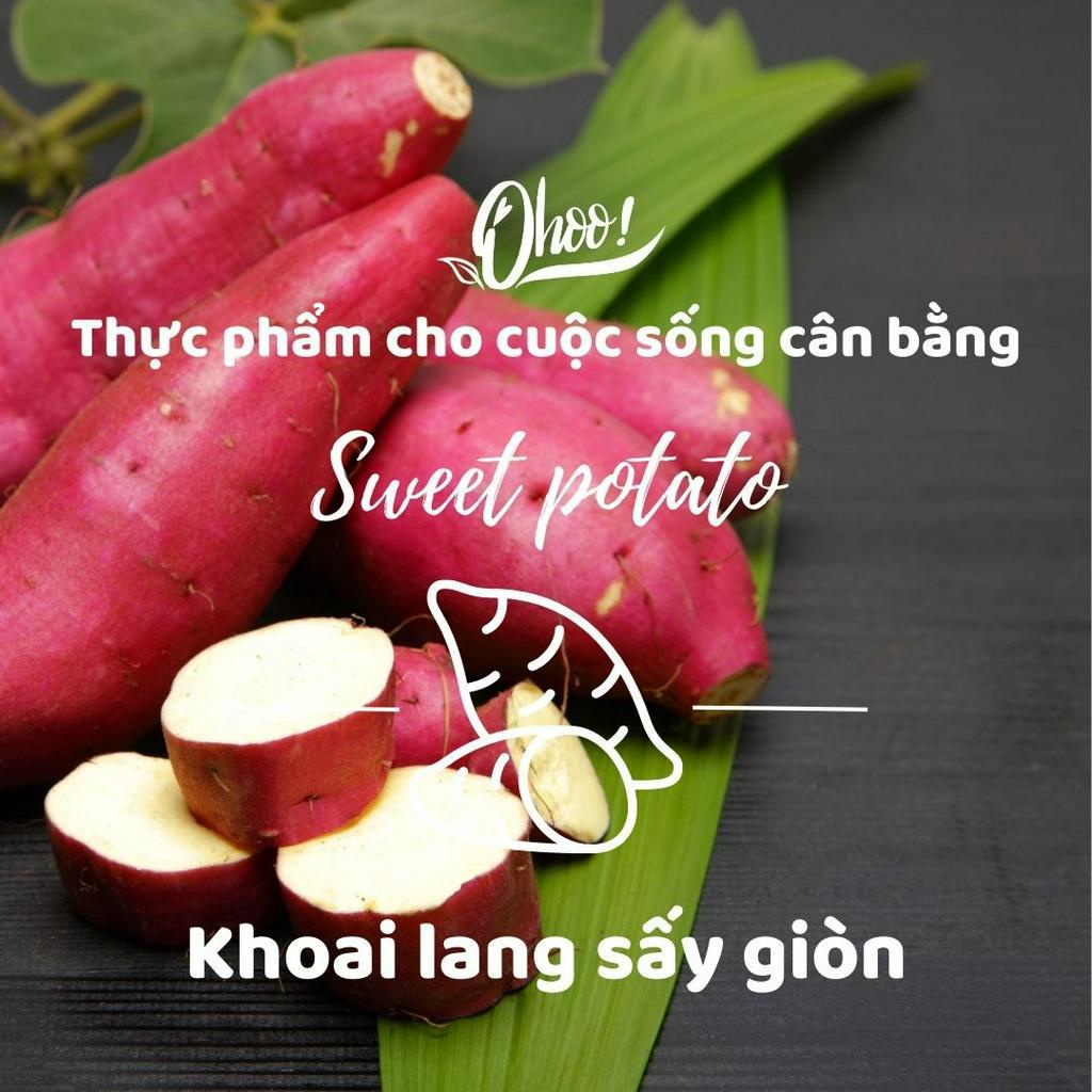 Khoai Lang Vàng Sấy Giòn Ohoo Thơm Ngon Tự Nhiên, Trái Cây Sấy Đồ Ăn Vặt healthy