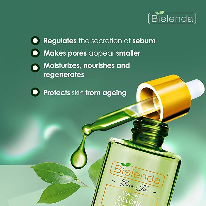 Serum &amp; Kem dưỡng Bielenda Green Tea kiềm dầu, giảm mụn, thâm/ngừa mụn, phục hồi, trẻ hoá da