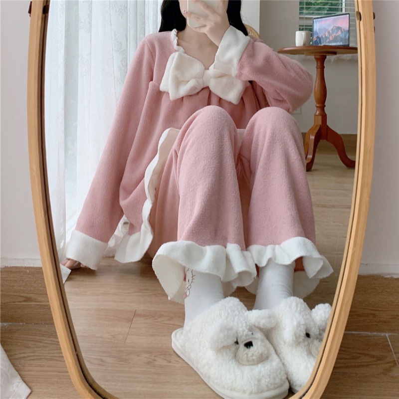 Đầm Ngủ Bằng Lông Cừu San Hô Dày Thời Trang Thu Đông Dành Cho Nữ 2021 796c- * | BigBuy360 - bigbuy360.vn