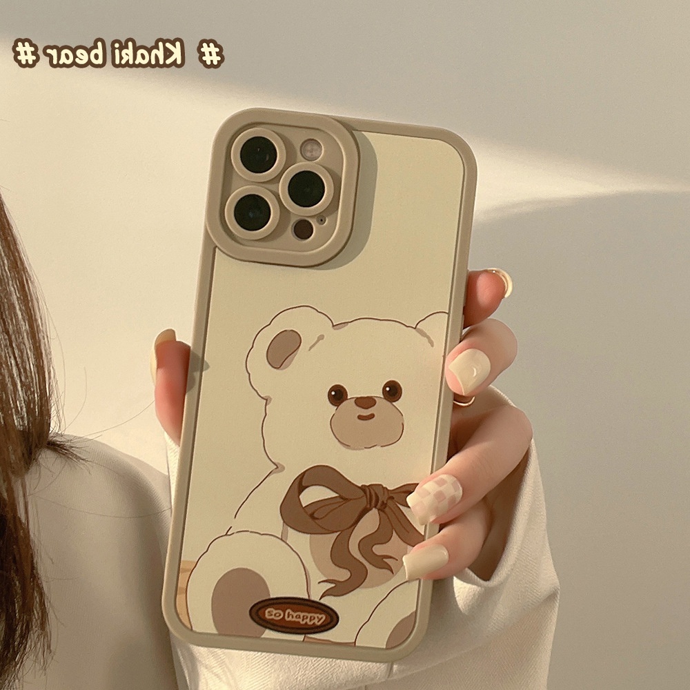 Ốp lưng iphone cạnh vuông Gấu Teddy So Happy 6s/6plus/6splus/7plus/8plus/x/xs/xs max/11/11promax/12pro/12promax