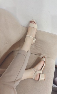 Sandal gót trụ 3f