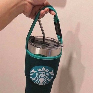 Cốc giữ nhiệt Thái Lan - Ly giữ nhiệt 900ml kèm túi và 2 ống hút inox