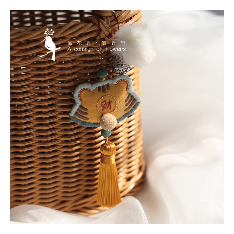 Túi Thơm Tự Thêu Tay Thủ Công - HỔ CUTE- TIGER NEW - Quà tặng May Mắn Bình An Bộ Kit nguyên liệu DIY Handmade - Mie Shop