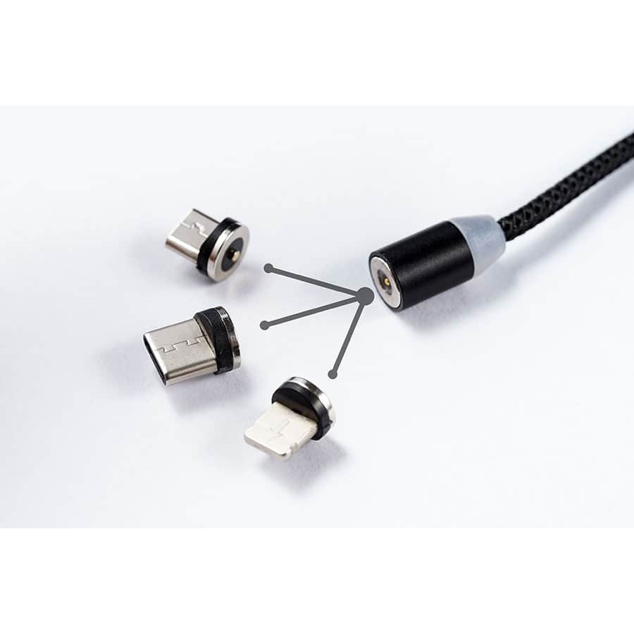 Cáp sạc nam châm có 3 đầu sạc đa năng tiện dụng