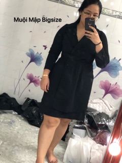 Set Đầm Kiểu Vest Vạt+ CV  Bigszie (Ảnh Thật)