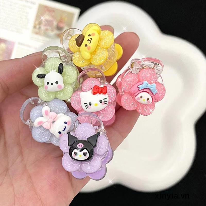 Kẹp Tóc Trong Suốt Hình Hoa / Cinnamoroll Kuromi Hoạt Hình Ngọt Ngào Cho Học Sinh Tuổi Teen