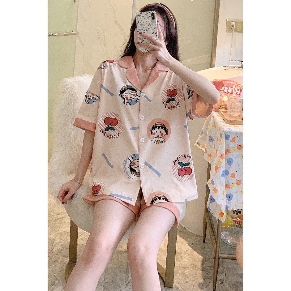 HÀNG SẴN_Bộ Ngủ Pyjama Cotton Ngắn Tay Korea Hè 2021 | BigBuy360 - bigbuy360.vn