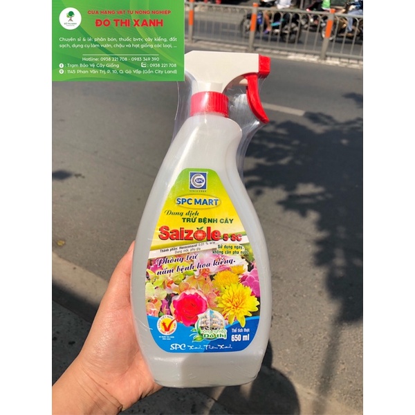 DUNG DỊCH PHA SẴN SAIZOLE - PHÒNG TRỪ NẤM BỆNH CHO HOA KIỂNG
