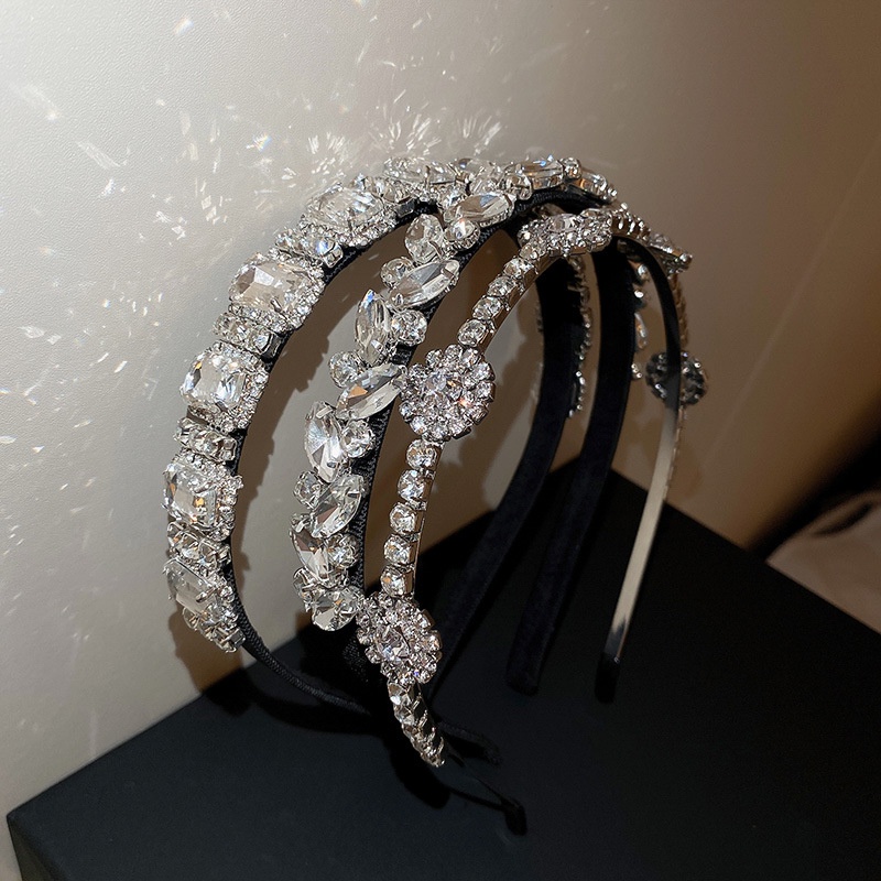 Băng Đô Cài Tóc Họa Tiết Hình Học Đính Đá Cao Cấp Thời Trang Theo Phong Cách Hàn Quốc