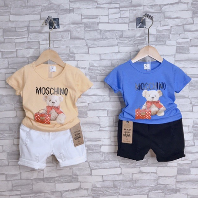 Áo bé gái ,áo thun bé gái in hình gấu chất cotton hàng xuất Âu Mỹ