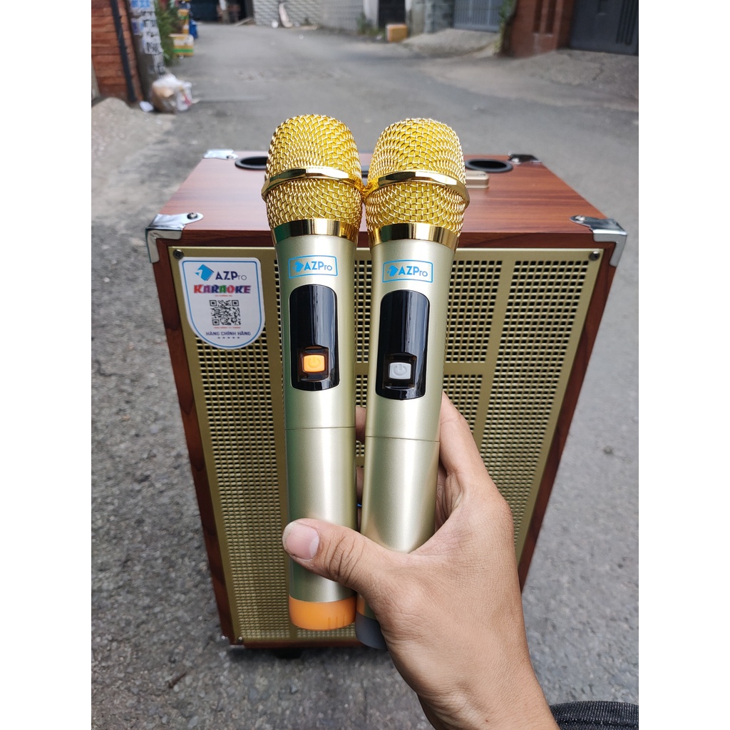 Loa kéo chính hãng AZPRO AZ 12-pro chống rú đỉnh Bass 30 kèm 2 mic không dây