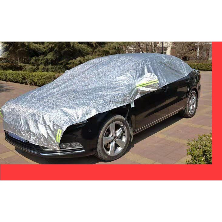Bạt nửa xe ô tô tráng bạc cách nhiệt cao cấp trùm kín capo, có phản quang- bạt trùm xe ô tô, xe hơi