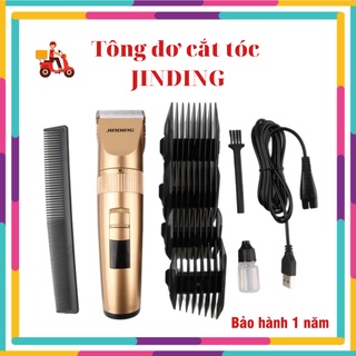 Tông đơ cắt tóc JINDING tặng bộ kéo cắt tỉa tiện dụng cho gia đình - Hàng nhập cao cấp
