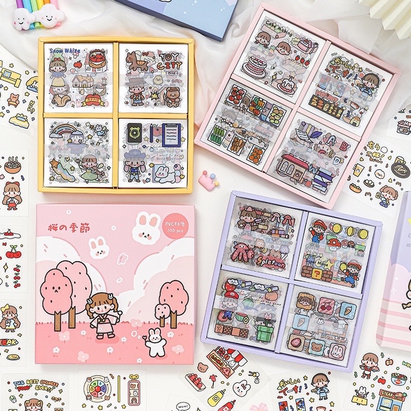 Set 10 sticker cute SAKURA