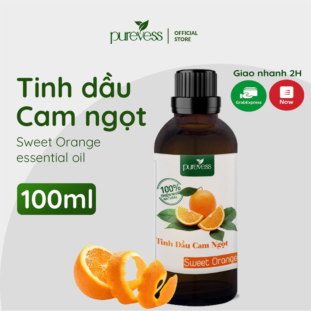 Tinh dầu Cam Ngọt gúp giảm stress và căng thẳng + Tặng vỏ khuếch tán PUREVESS 100ml