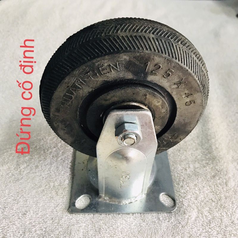 BÁNH XE CAO SU ĐÚC CHỊU TRỌNG TẢI NẶNG - ĐƯỜNG KÍNH 100 VÀ 125