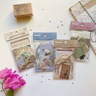 Sticker vintage trang trí sổ bullet journal