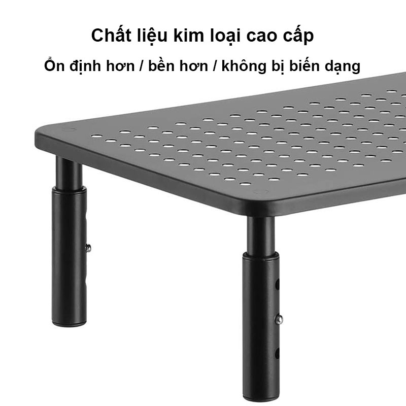 Giá đỡ laptop kệ laptop Các lỗ làm mát bằng kim loại chất lượng cao Có thể điều chỉnh độ cao 3 mức