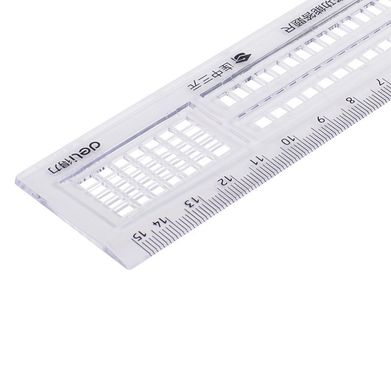 Thước Kẻ Deli Khoanh Đáp Án Đi Thi 15Cm Tiện Dụng Dụng Cục Học Sinh Văn Phòng Phẩm