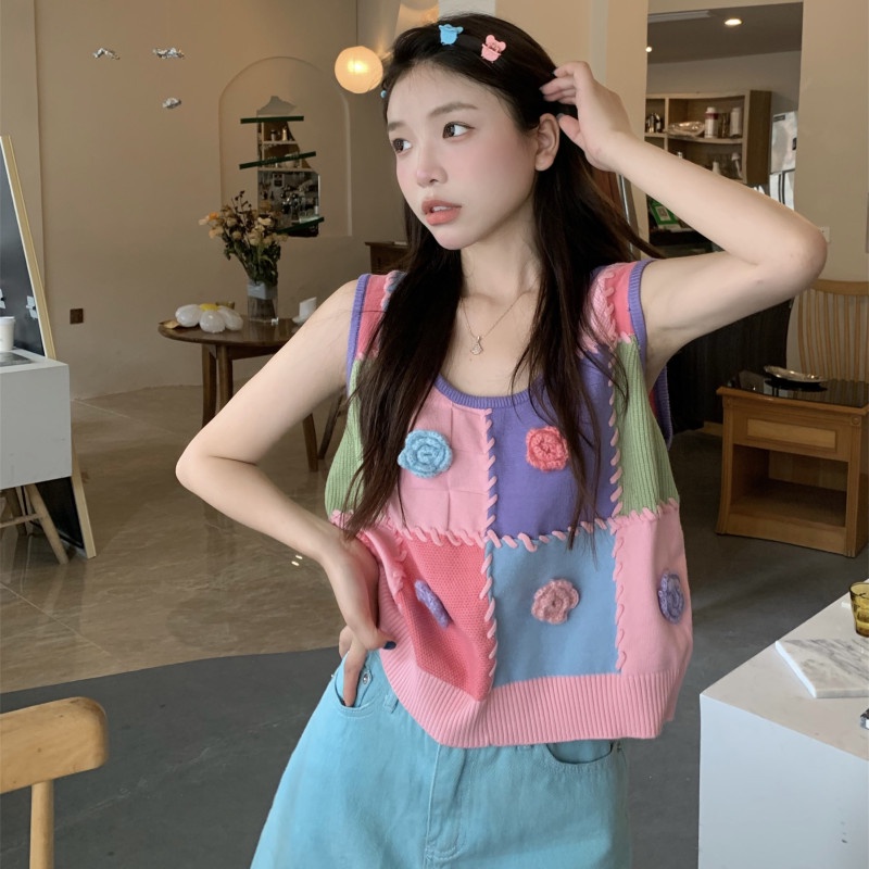 Áo Dệt Kim Sát Nách Thời Trang Cá Tính Trẻ Trung