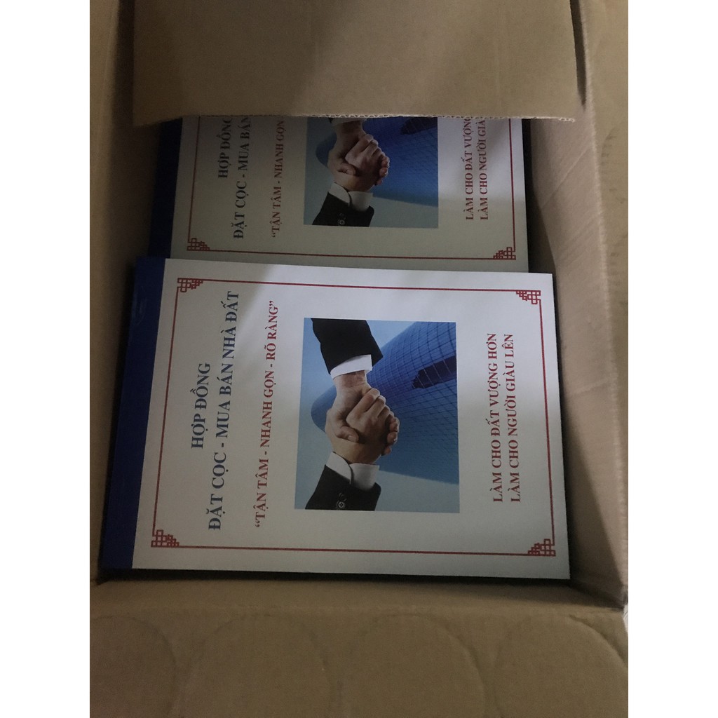 Sổ Đặt Cọc Nhà Đất 3 liên 50 bộ Hđ đặt cọc -Pháp Lý Rõ Ràng-Đầy Đủ-Chi Tiết