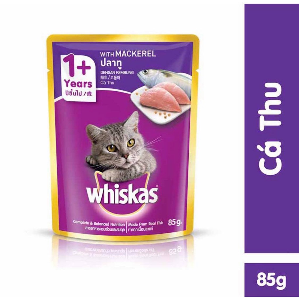 Thức ăn cho mèo Pate Whiskas gói 85g - Thức ăn cho mèo giá sỉ