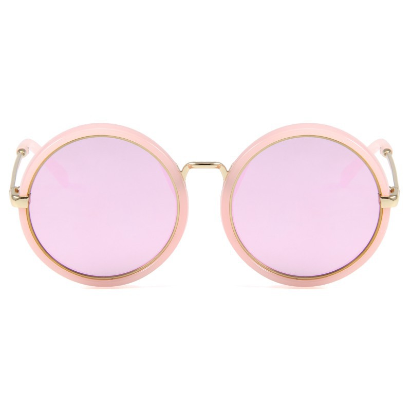Kính Mát Gọng Tròn Chống Tia Uv Phong Cách Retro Cho Bé
