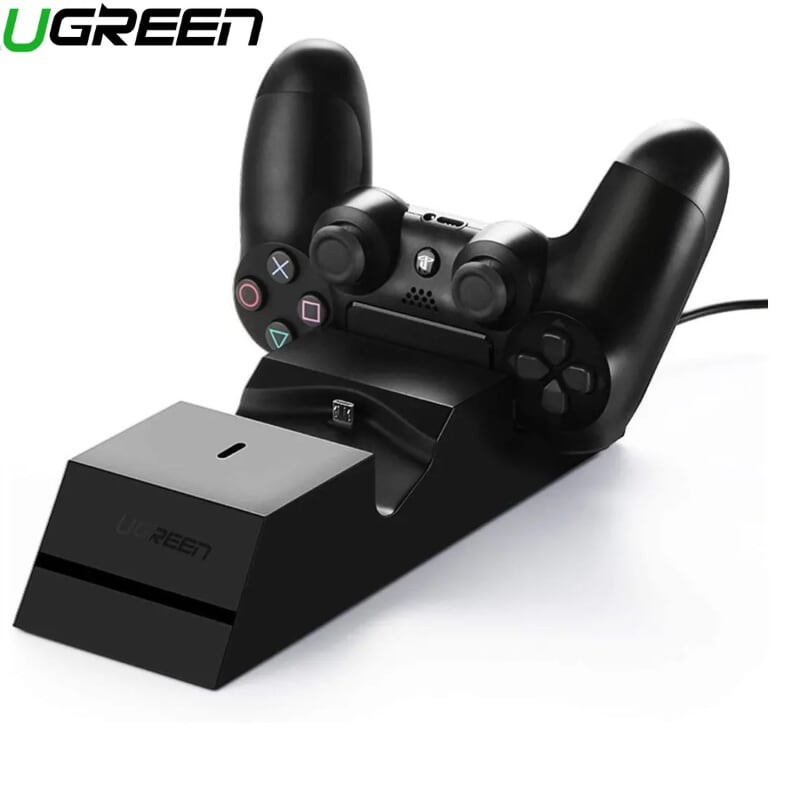 Ugreen 40547 sạc đôi tay cầm PS4 không dây màu đen Play station 4 ED001