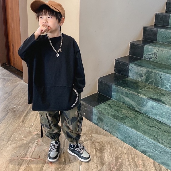 QB260 - Quần jogger rằn ri sz 100-150, quần kaki thời trang cho bé thu đông 2022