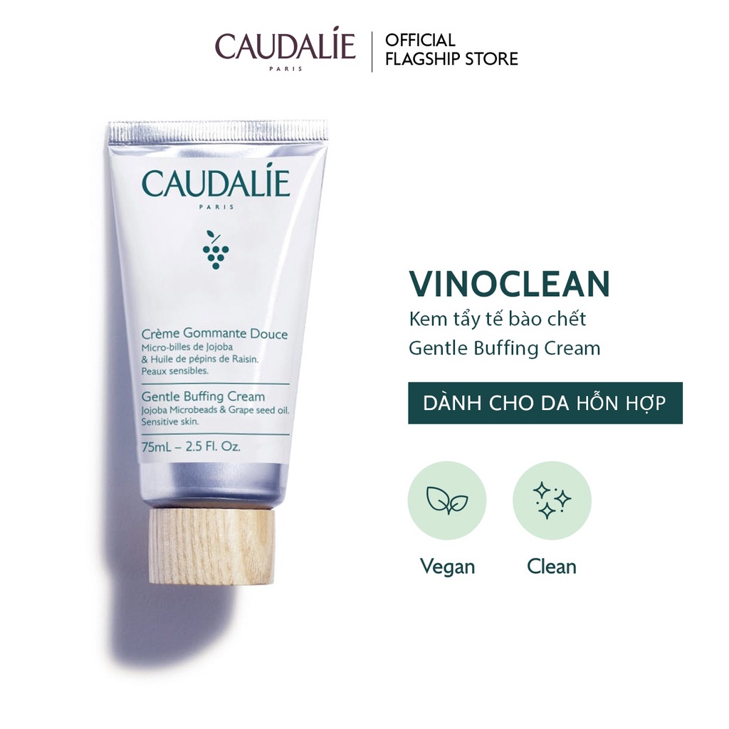 Kem tẩy tế bào chết Caudalie Vinoclean Gentle buffing cream 75ml