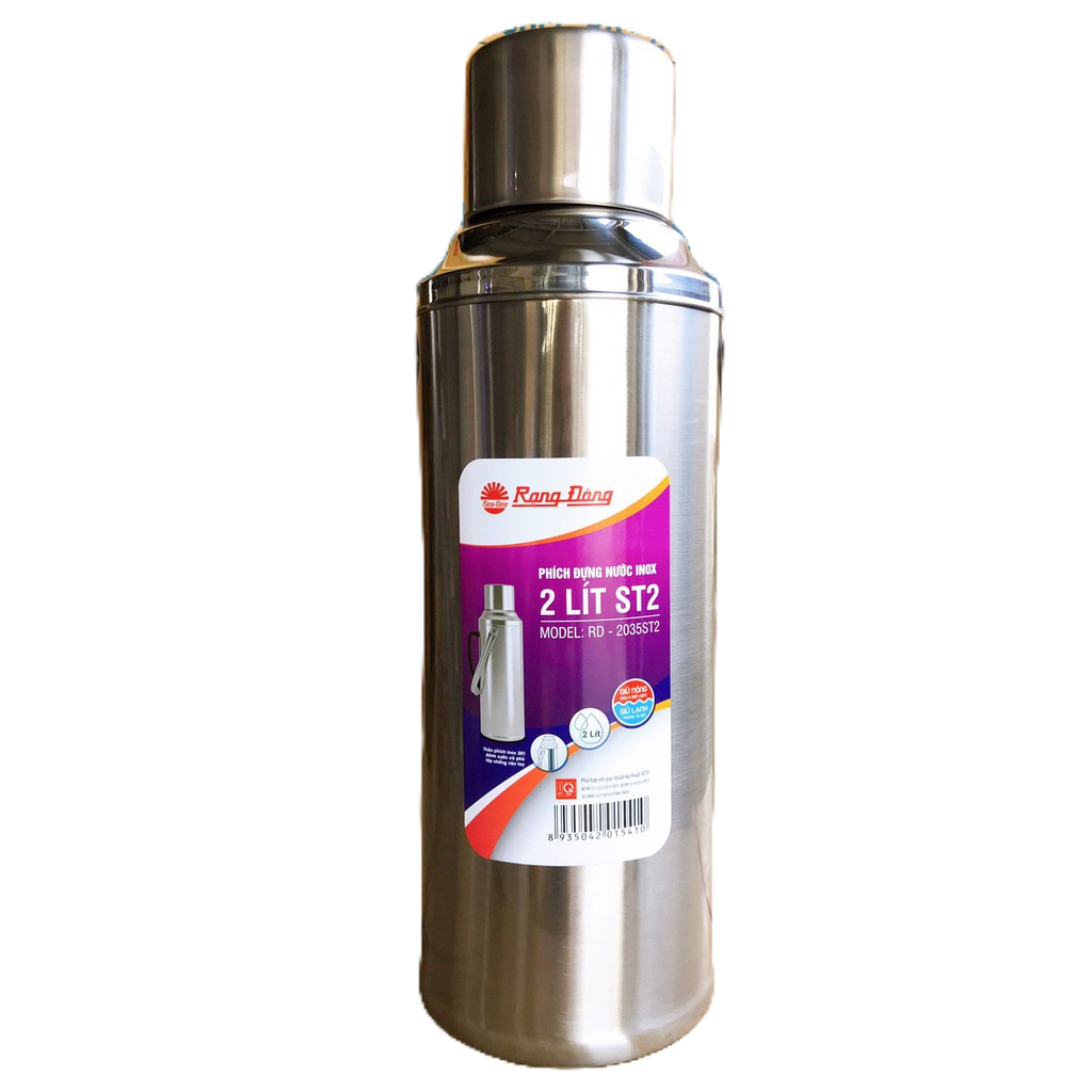 Bình thủy 2 lít inox Rạng Đông RD 2035 ST2 - Phích nước nóng 2 lít Rạng Đông RD 2035 ST2