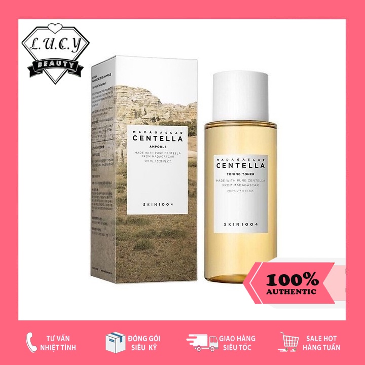 Hàng Hàn- Toner Rau Má Dịu Nhẹ Skin1004 Madagascar Centella Toning 210ml Chính Hãng 100%