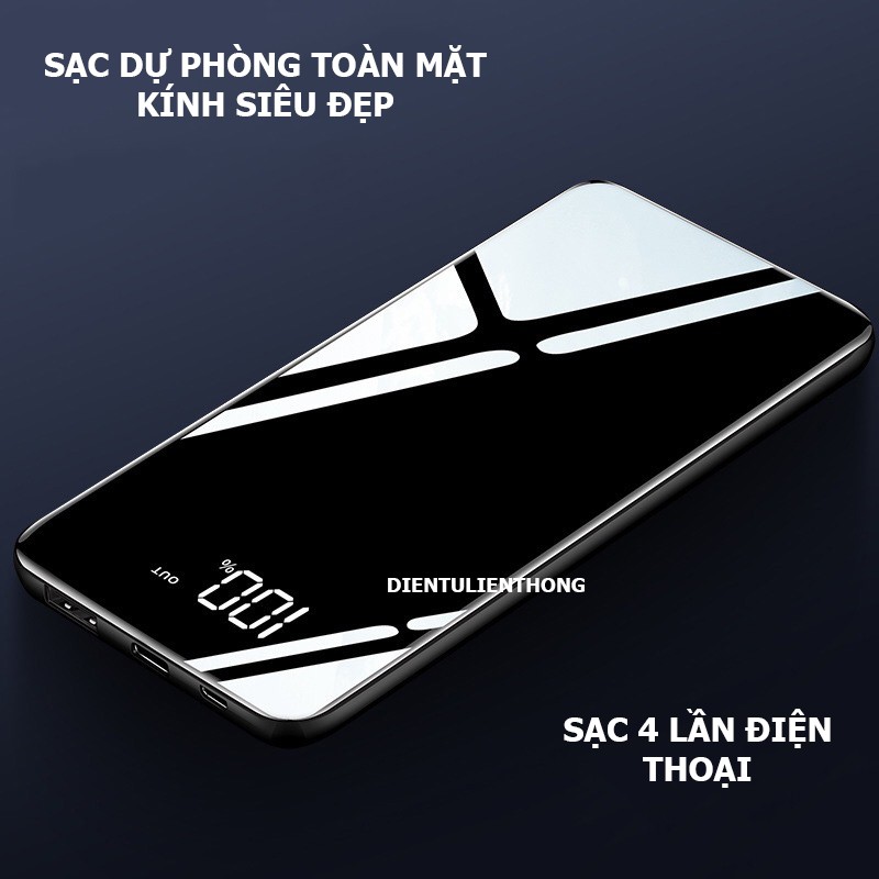 [Bảo Hành 1 Năm] Sạc Dự Phòng Sac Du Phong Siêu Đẹp Toàn Mặt Kính Sang Trọng Như Điện Thoại Cao Cấp - Pin Chuẩn 10000mAh | BigBuy360 - bigbuy360.vn