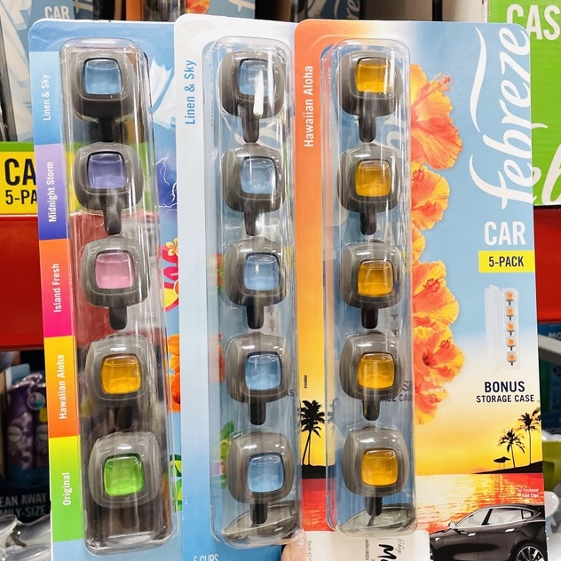 Nước Hoa Ô Tô Thơm Xe Hơi Febreze Vỉ 5 Cái Hương Thơm Sang Trọng Chuẩn Hàng Mỹ Costco USA