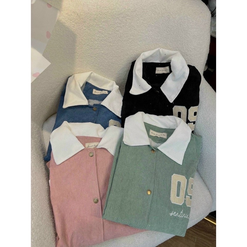 Áo khoác bomber cổ bẻ vải nhung dày dặn hàng 2 lớp trong lót dù TP09