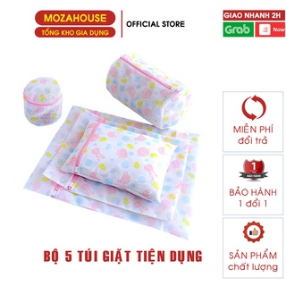 Túi giặt đồ máy giặt hình hoa set 5 chiếc, túi lưới giặt quần áo tiện lợi