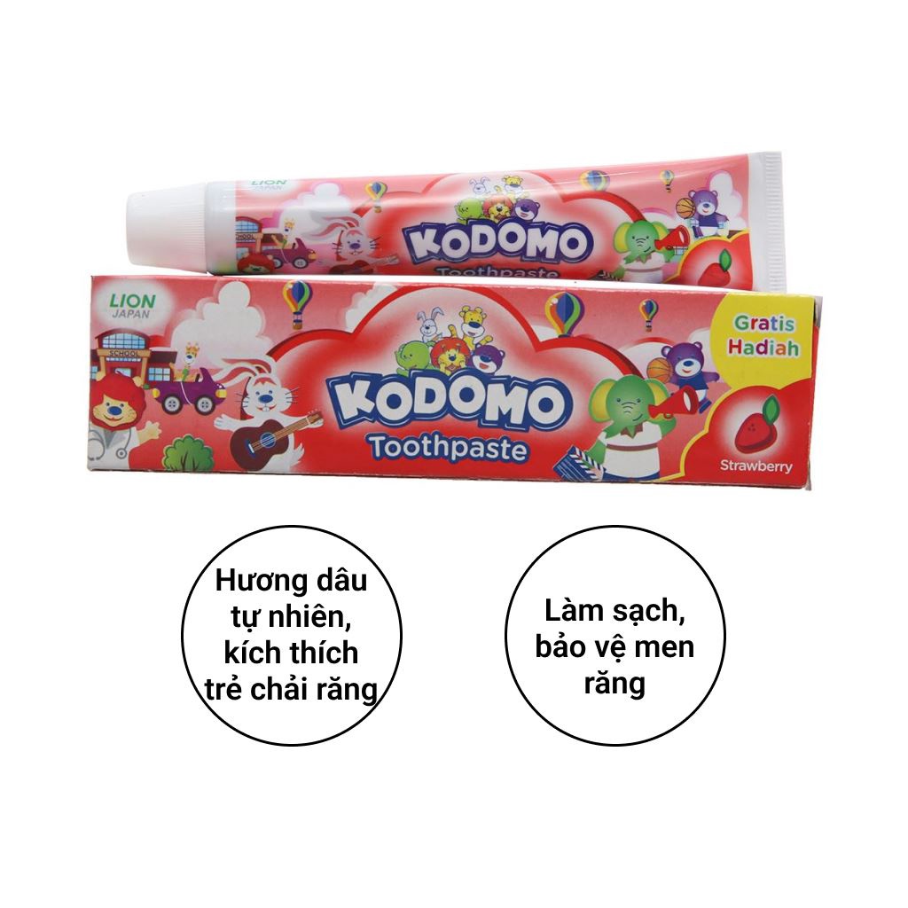 Kem đánh răng trẻ em Komodo 45gr hàng nội địa Thái