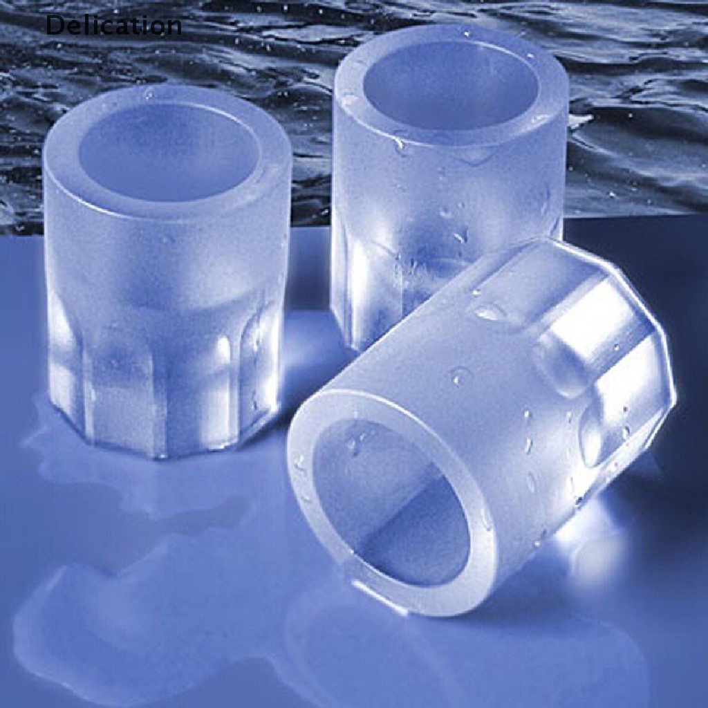 Khuôn silicone làm đá viên hình ly nước 4 ngăn tiện lợi cho gia đình