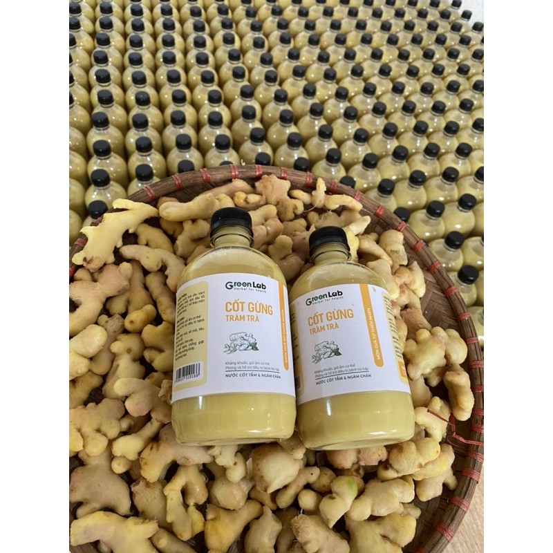 Cốt gừng tràm trà GreenLab Nước Tắm Bé Ngâm Chân Gia Đình - Giữ ấm cơ thể tránh phong hàn 500ml