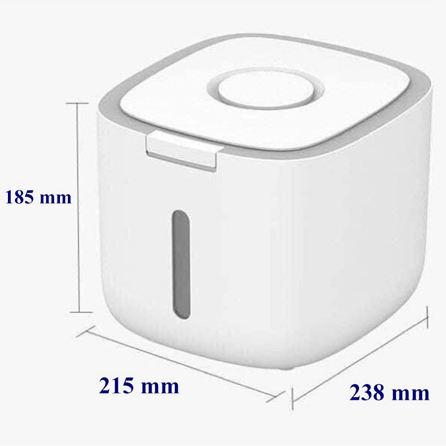 Thùng đựng gạo 5kg Ecoco cao cấp nắp đậy thông minh, chống ẩm mốc, côn trùng, nhựa ABS an toàn