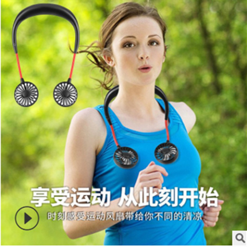 Quạt lười thể thao mini treo cổ kiểu dáng Hàn Quốc - SBD02 | BigBuy360 - bigbuy360.vn