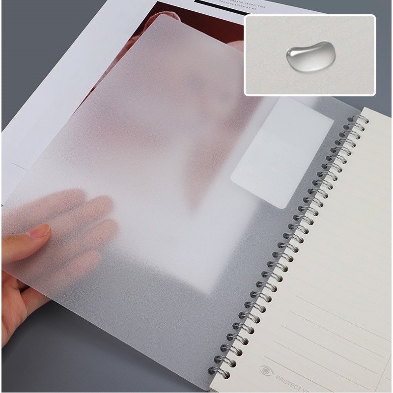 NOTEBOOK sổ lò xo A5 baoke giấy chống loá mắt đa dạng mẫu kẻ dòng dot grid line 80gsm 60 tờ 120 trang