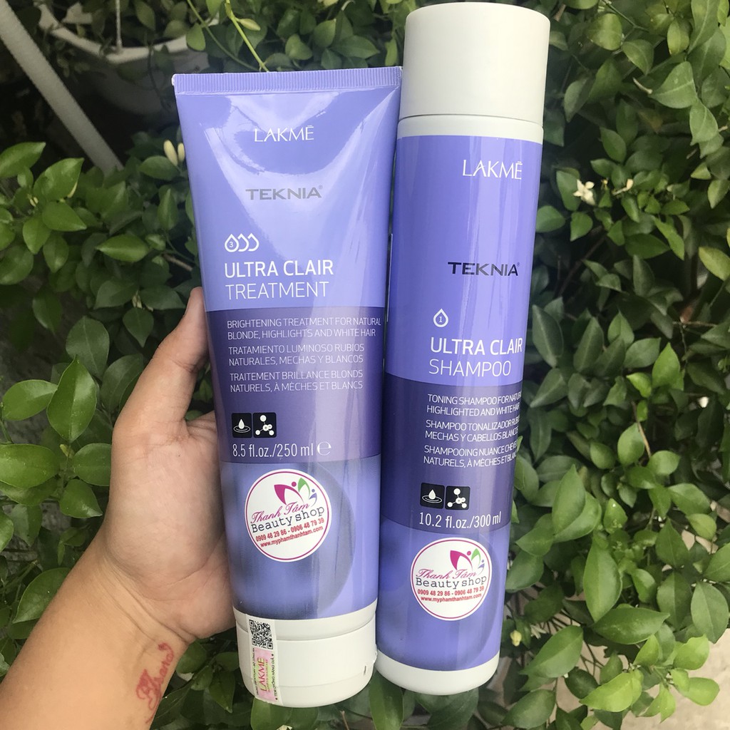 Bộ Dầu gội và Kem hấp dành cho tóc màu sáng hoặc bạc White Silver Lakme Teknia 300ml/250ml