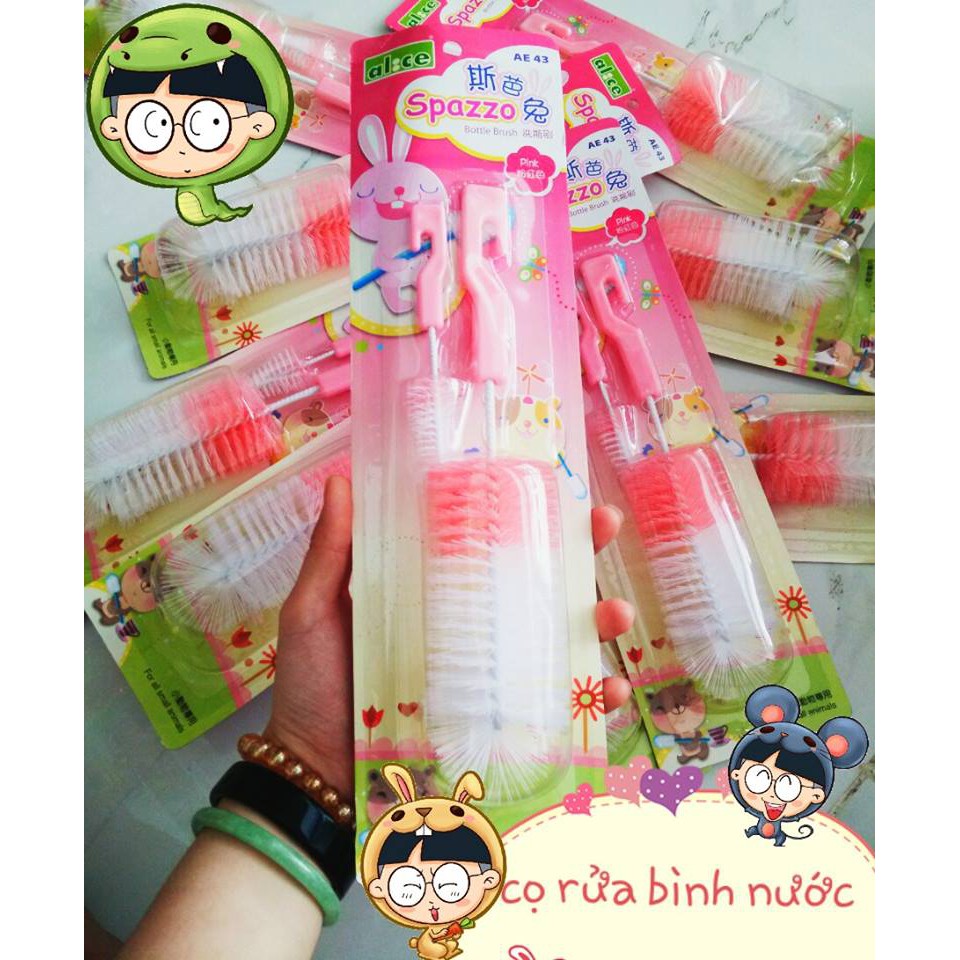 cọ rửa bình nước dành mọi loại bình nước của hamster/sóc/nhím/thỏ/bọ/chó/mèo