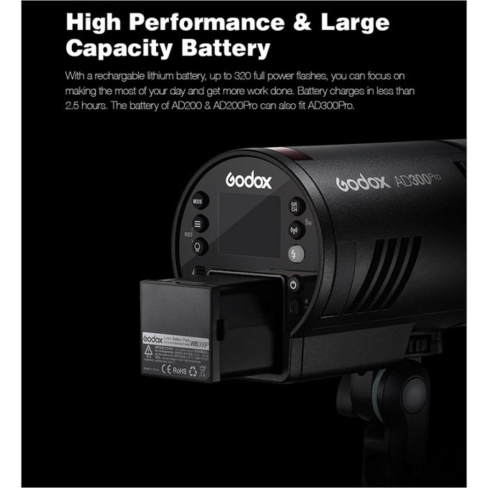 Đèn flash Godox AD300 Pro Hàng chính hãng bảo hành 12 tháng