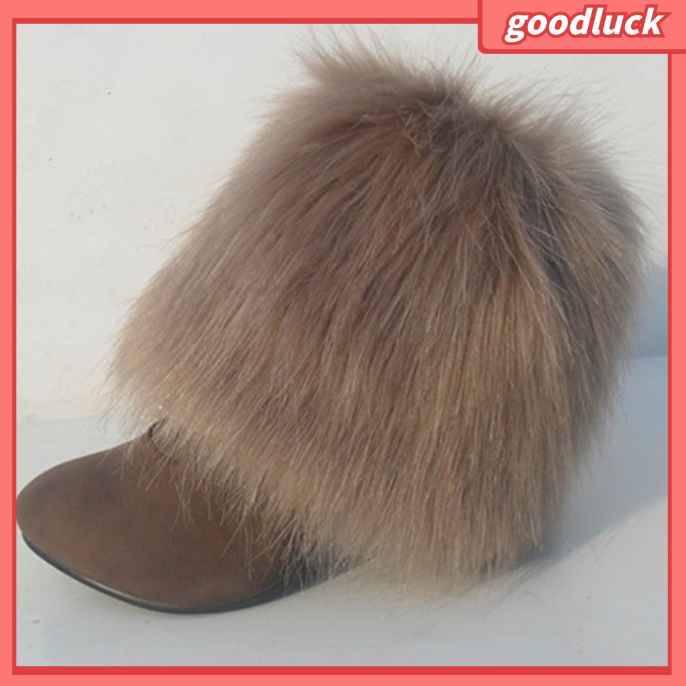 Đôi Vớ DàI MàU Trơn PhốI Lông Giả ThờI Trang Cho Nữ