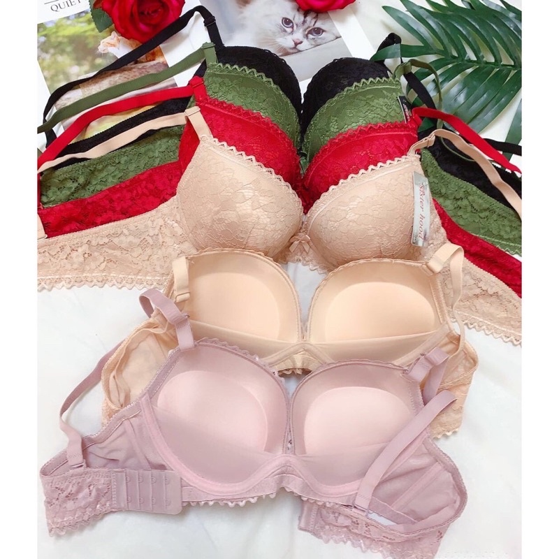 Áo ngực không gọng ren, mút siêu đẩy 5cm, mặc áo dài siêu đẹp
