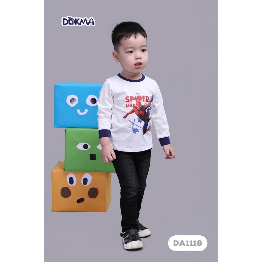 2-7y Áo dài tay cổ tròn bé trai Dokma DA1118/ DA1815